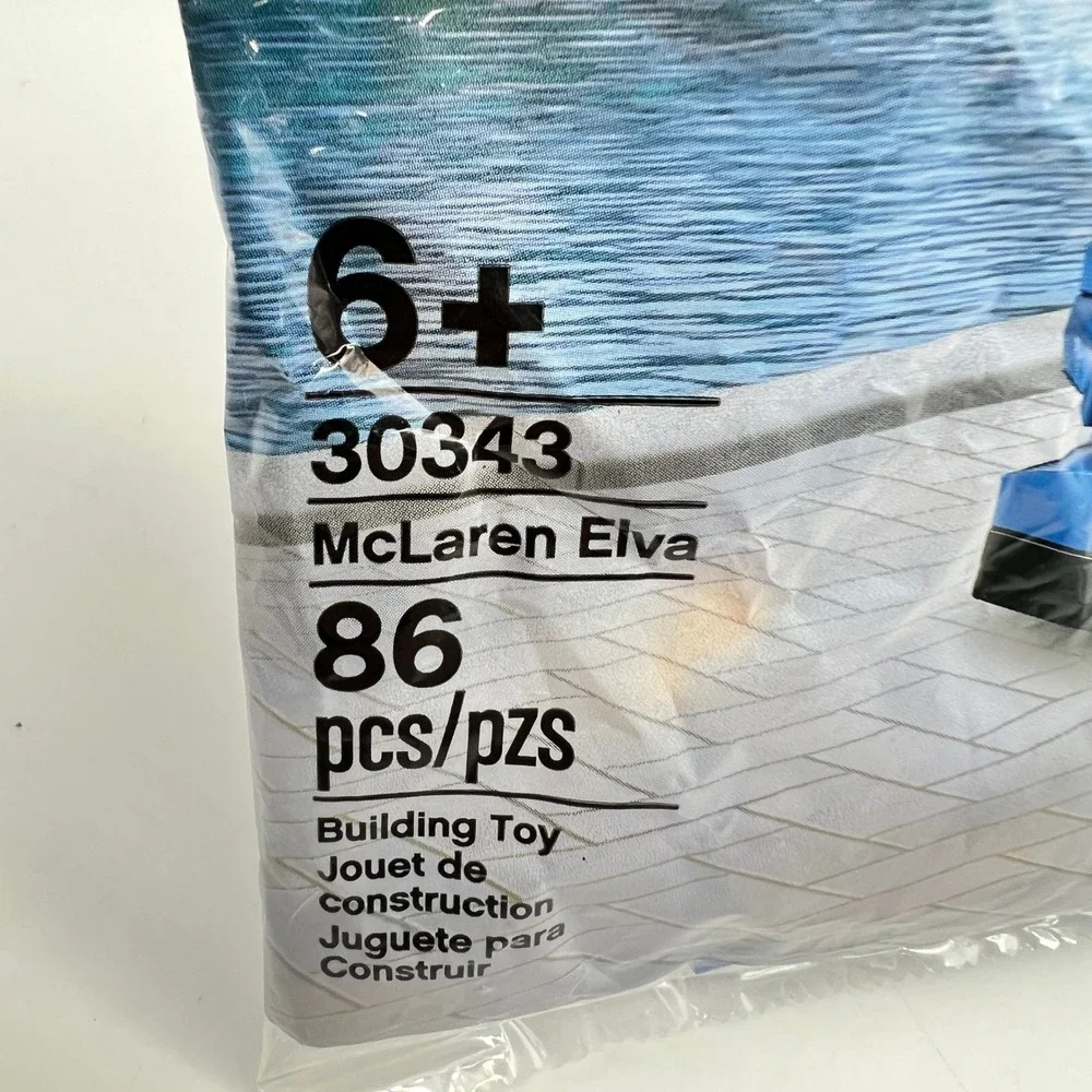 LEGO Speed Champions McLaren Elva 30343 Blue Race Car Polybag Kids Set 86 Pcs